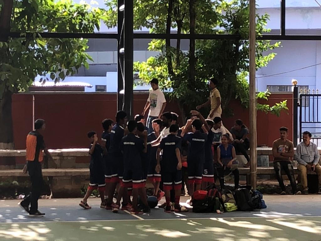 Huddle before the game